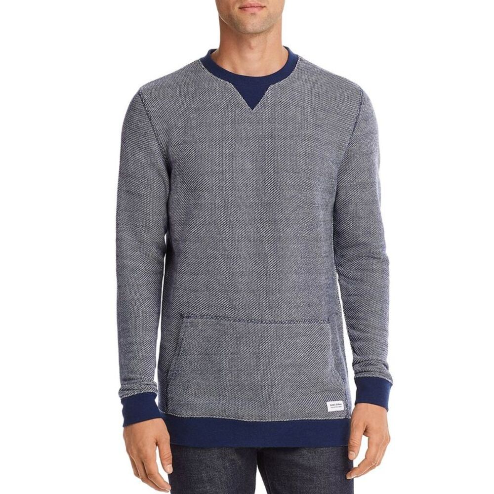 Banks Journal Mens Instinct Deluxe Fleece Sweater Small Dirty Denim